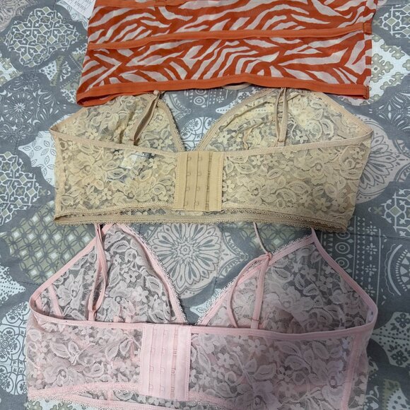LOT 3 Bra NWT INC International Concepts Women’s Lace Bralette Size: L - Picture 5 of 9